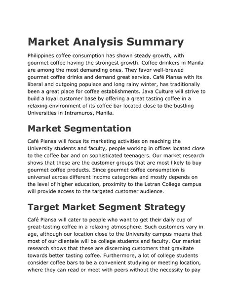 market analysis